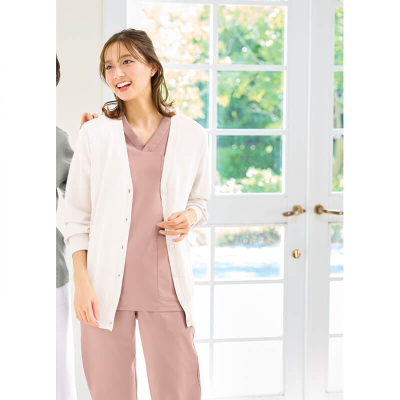 ICECLEAN Cottonひんやり涼しいUV対策綿混ニットカーディガン(ロング丈)