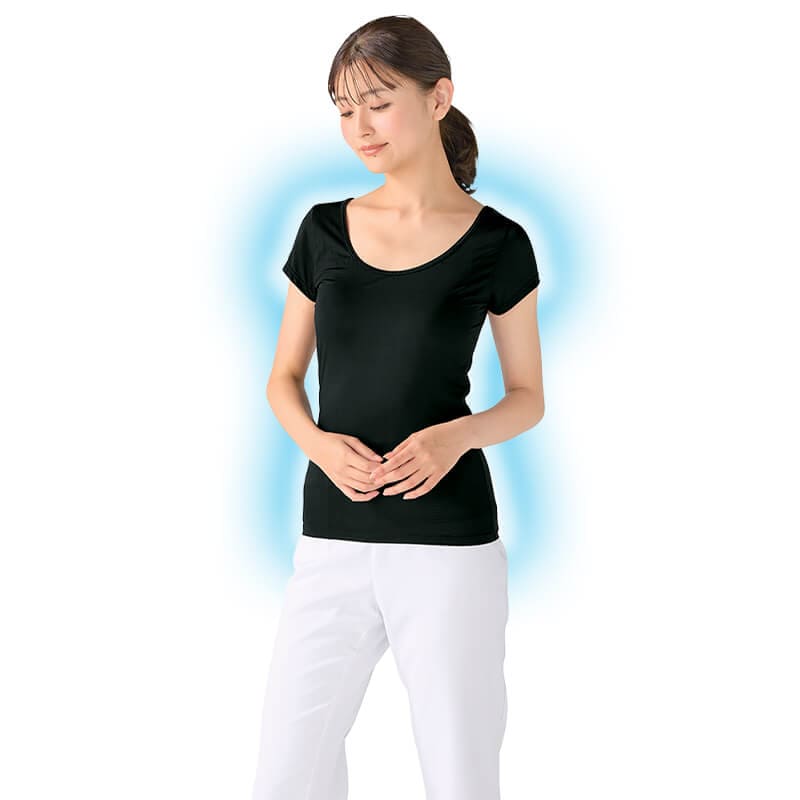 ＜涼活クール＞接触冷感クールフレンチ袖インナー