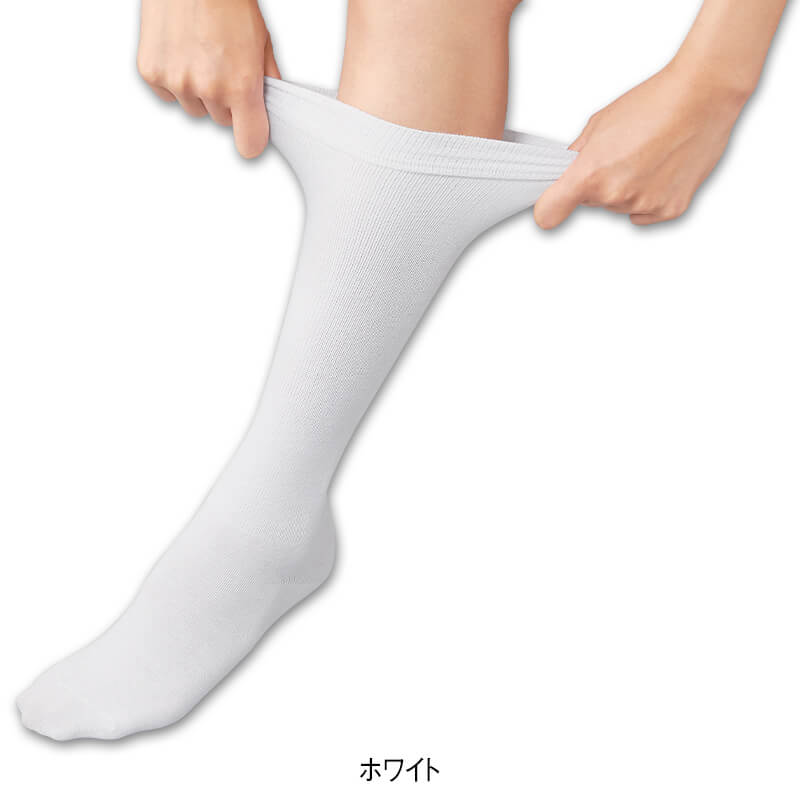 日本製ズレ落ちにくい履き口ゆったり着圧ソックス