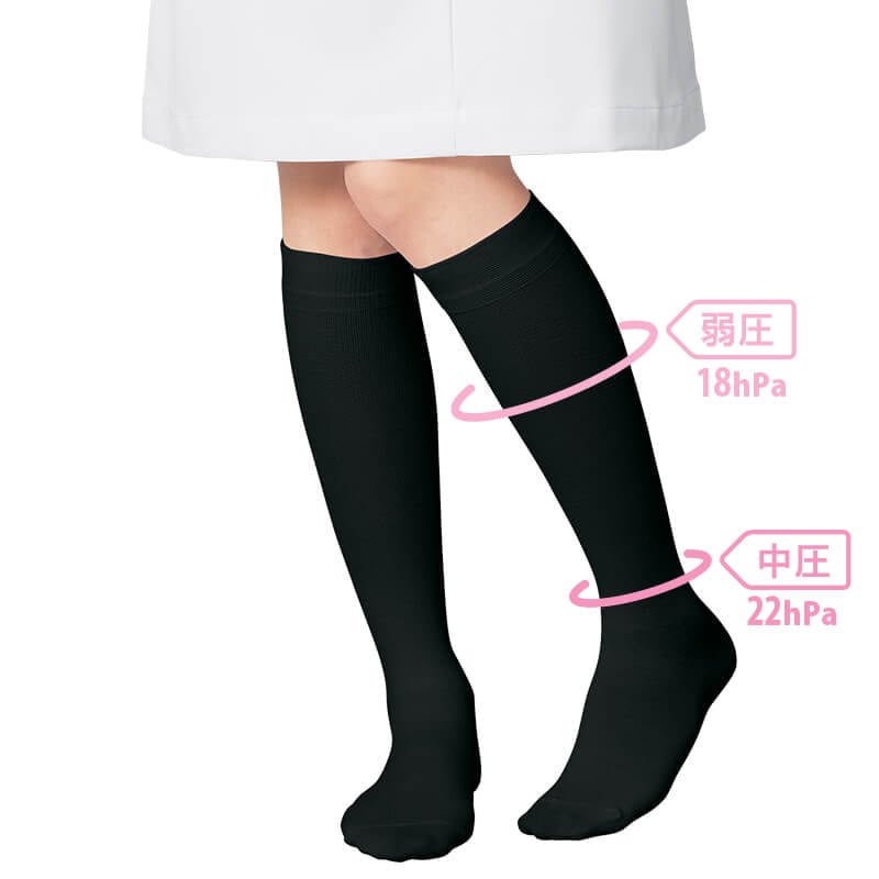 日本製ズレ落ちにくい履き口ゆったり着圧ソックス