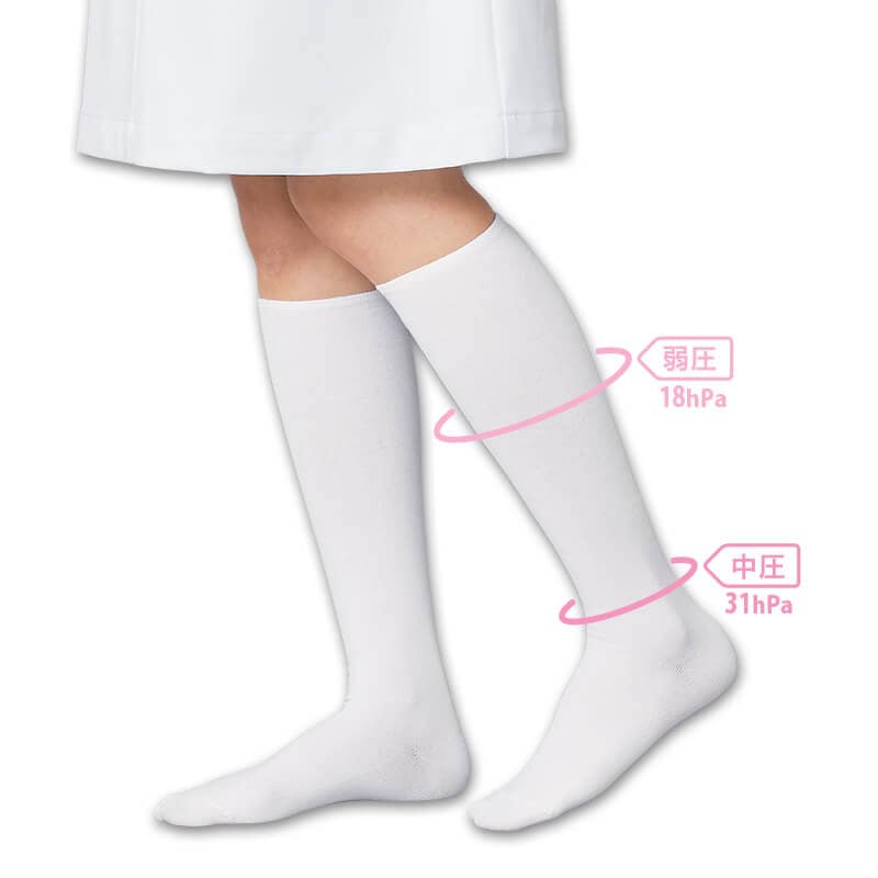 日本製ムレにくいシルク混着圧ソックス