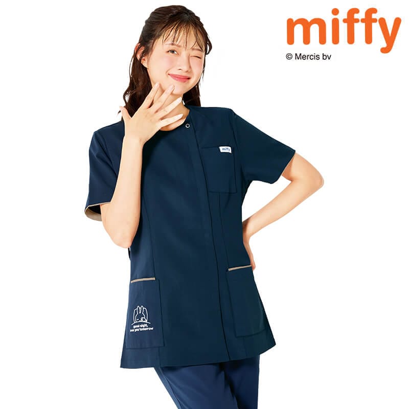 ＜ミッフィー＞ストレッチ配色前開きジャケット