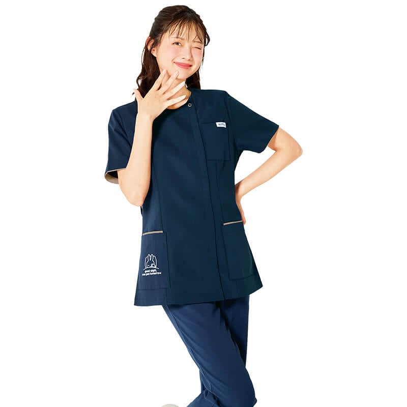 ＜ミッフィー＞ストレッチ配色前開きジャケット