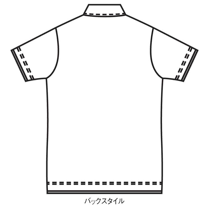 ひんやり！接触冷感！配色ナイロンカノコポロシャツ(男女兼用)