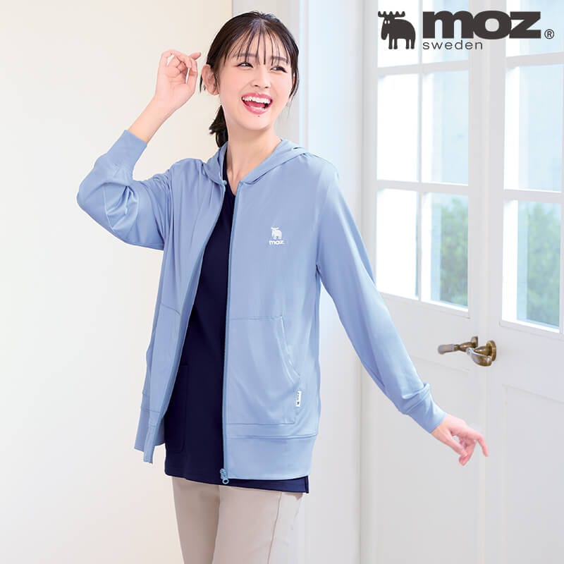 ＜moz＞吸水速乾 UVジップパーカー