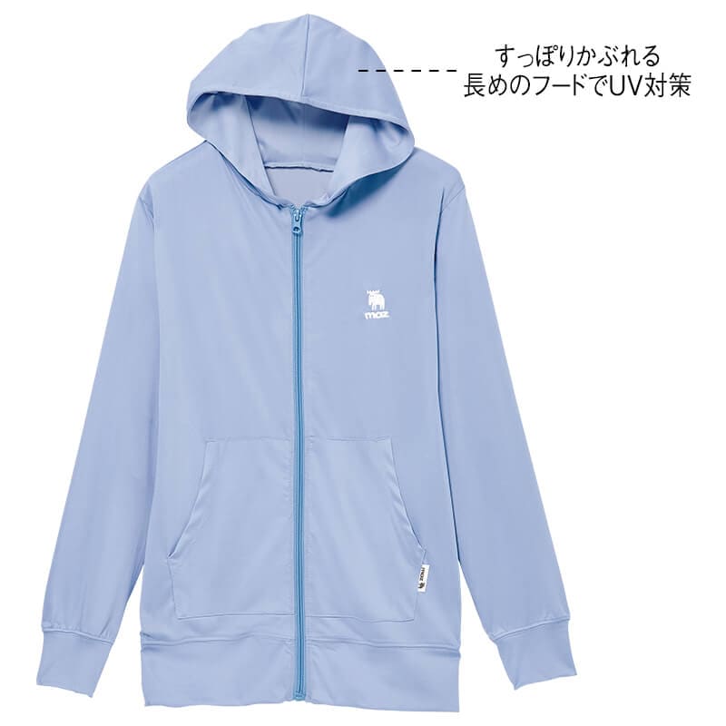 ＜moz＞吸水速乾 UVジップパーカー