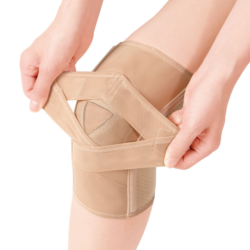 薄くてもひざをしっかり支えるサポーター(男女兼用)