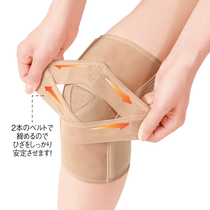 薄くてもひざをしっかり支えるサポーター(男女兼用)