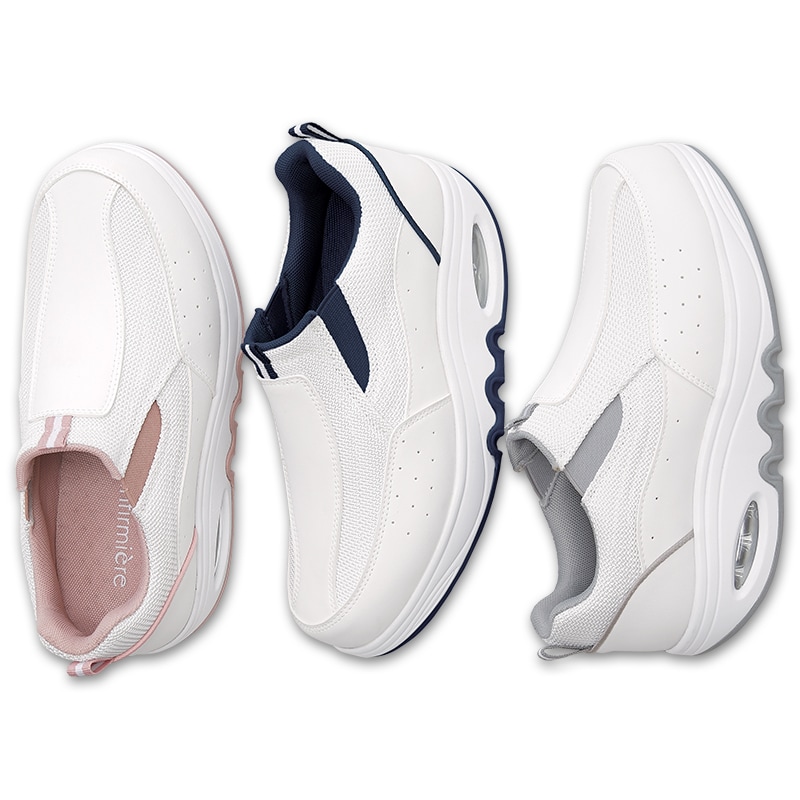 脱ぎ履きかんたん！幅広4Eスリッポン舟底スニーカー