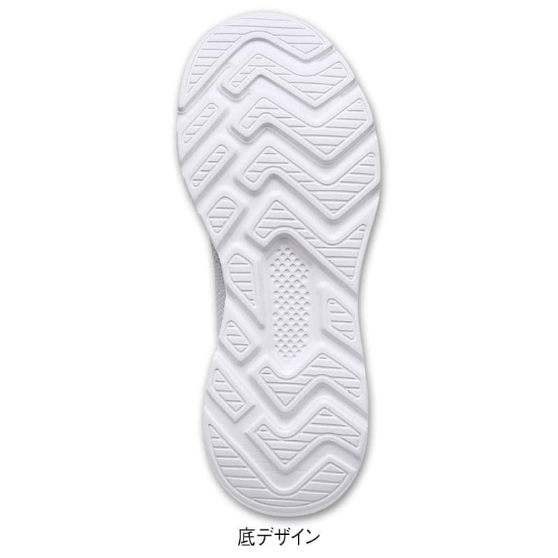 ＜moz＞手を使わず履ける！厚底クッションニットスニーカー(クッション中敷付)