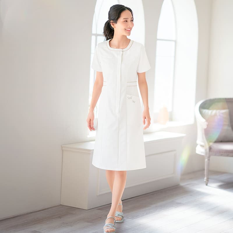 ＜ハナエモリ＞ウエストベルトスクエアワンピース