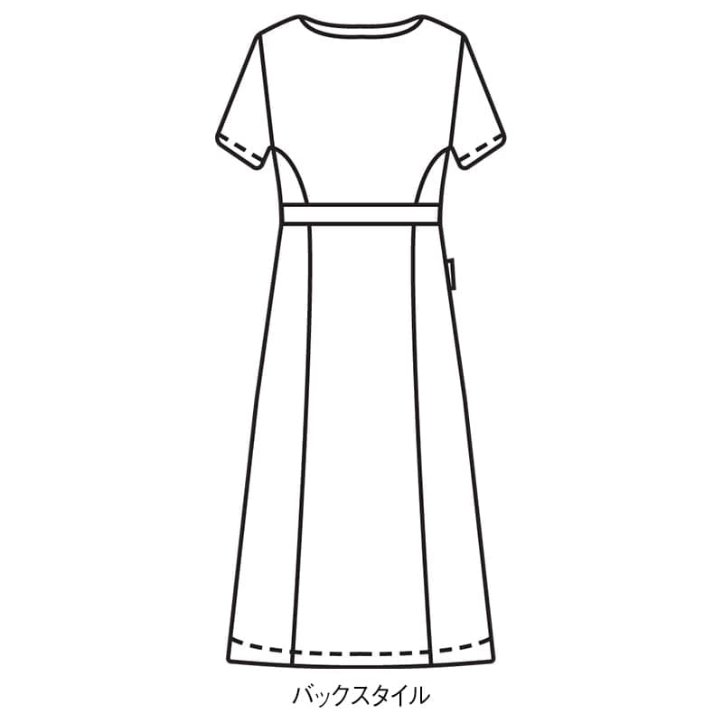 ＜ハナエモリ＞ウエストベルトスクエアワンピース