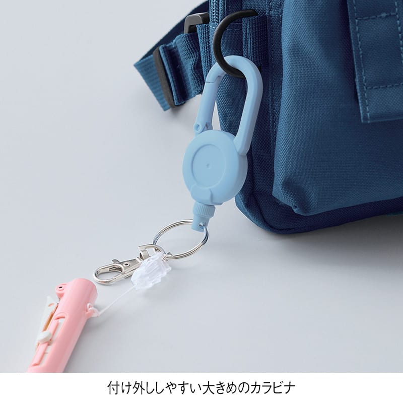 松葉＆フック付き 大きめカラビナリール