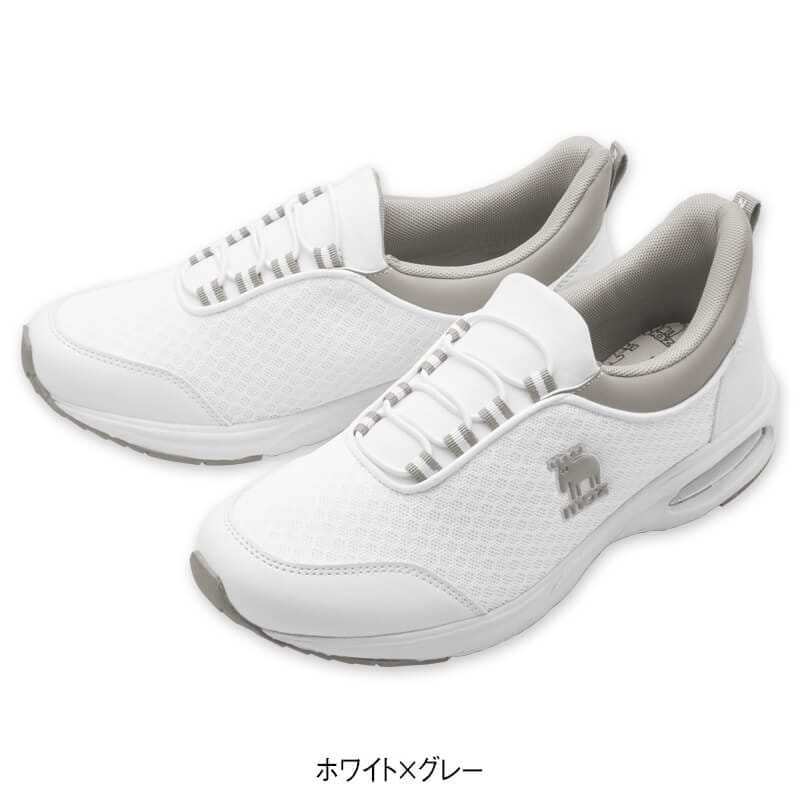 <moz>手を使わず履ける!ゴムひもデザインエアーシューズ(低反発中敷付き)