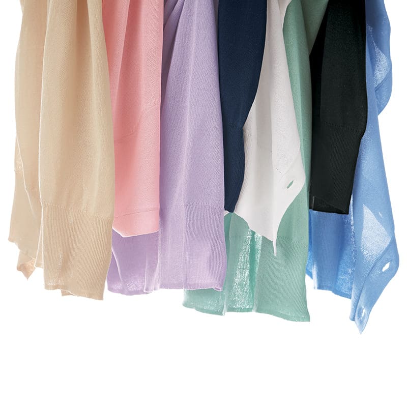 ICECLEAN LightUV対策・抗ピルクールウォッシャブルニットカーディガン