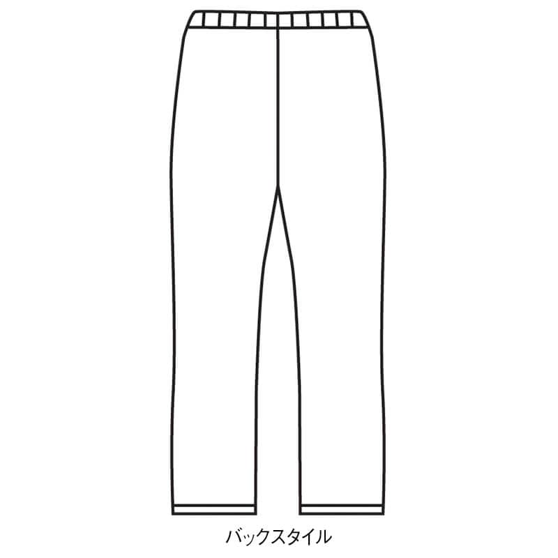 パウダーストレッチ 内側バックポケット仕様ウエスト総ゴムストレートパンツ
