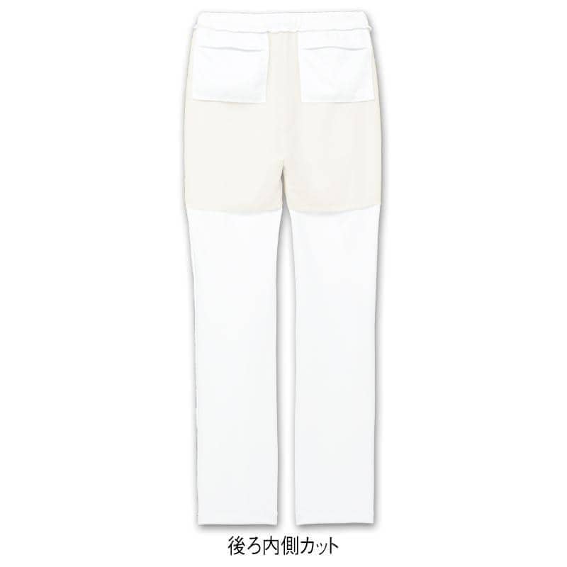 パウダーストレッチ 内側バックポケット仕様ウエスト総ゴムストレートパンツ