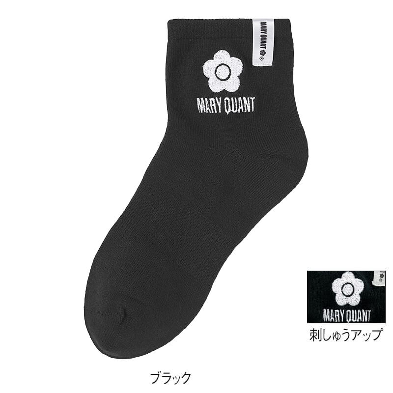 <マリークワント>ピスネーム付きクルー丈ソックス