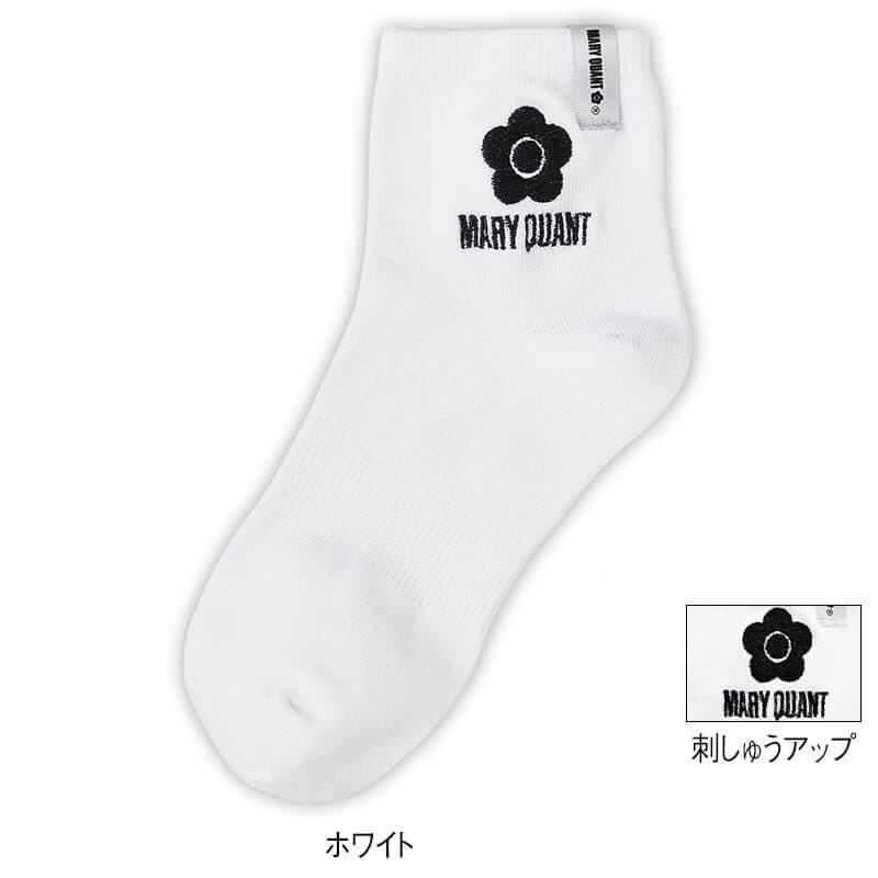 <マリークワント>ピスネーム付きクルー丈ソックス