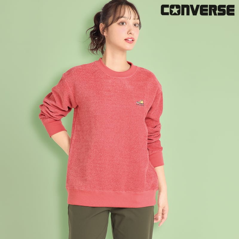 ＜CONVERSE＞ポリモールシューズ刺繍スウェット