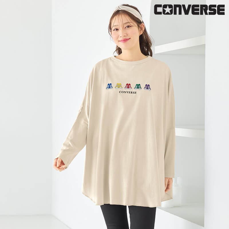 ＜CONVERSE＞天竺ポンチョチュニック