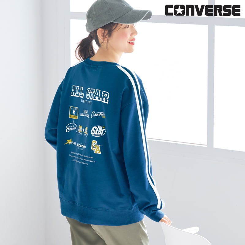 ＜CONVERSE＞ミニ裏毛肩ラインルーズスウェット