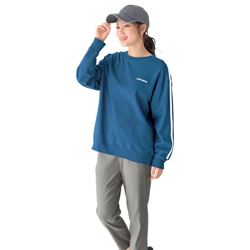 ＜CONVERSE＞ミニ裏毛肩ラインルーズスウェット