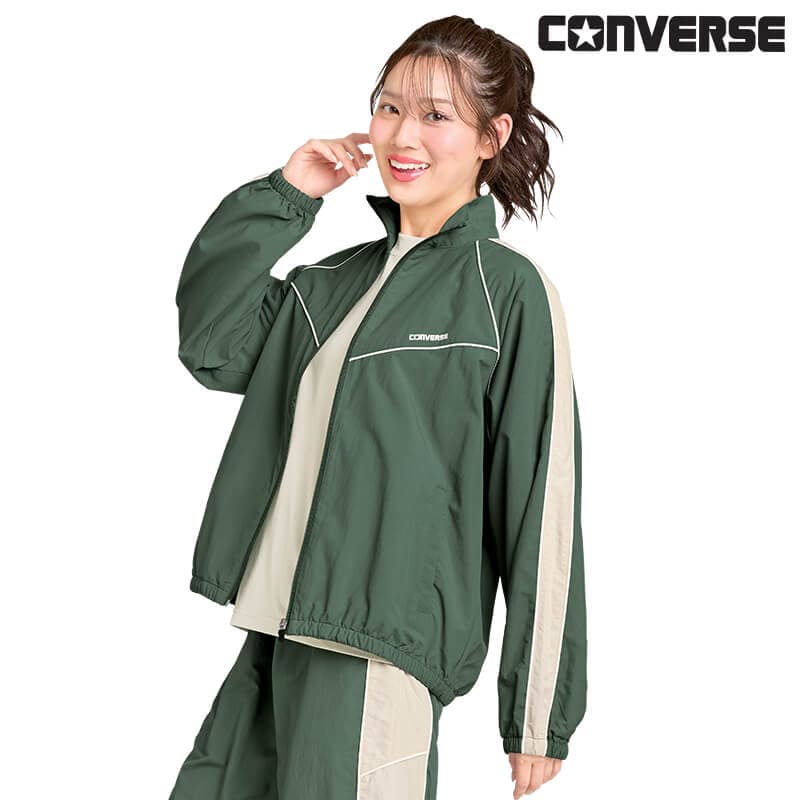 ＜CONVERSE＞ナイロンタスランパイピング使いスタンドジャケット