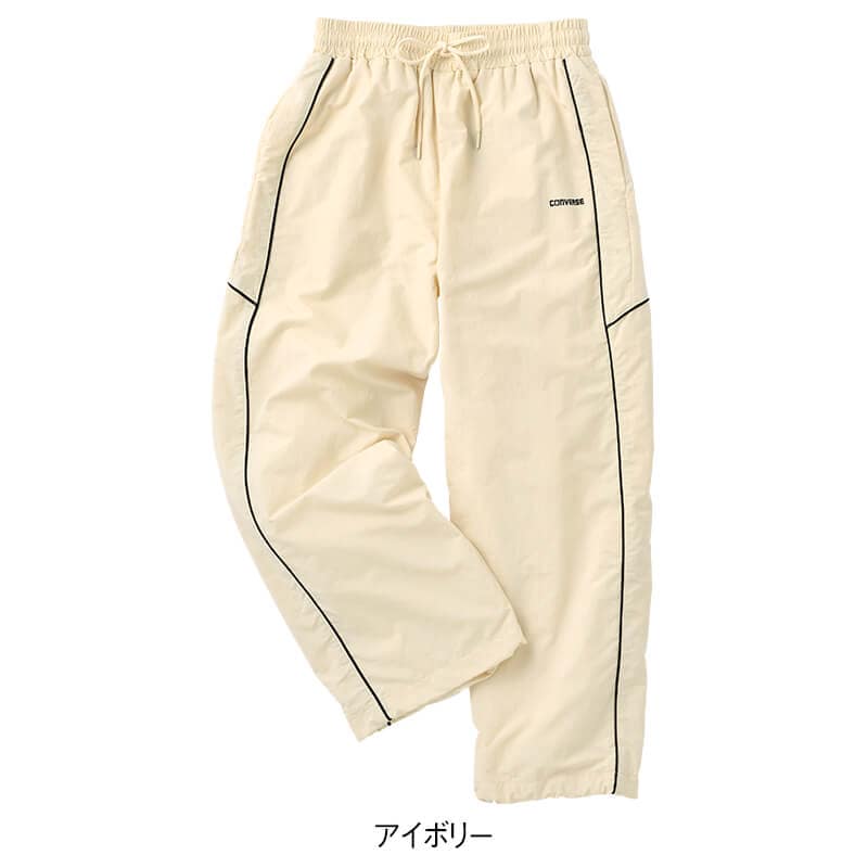 ＜CONVERSE＞ナイロンタスランパイピング使いワイドパンツ