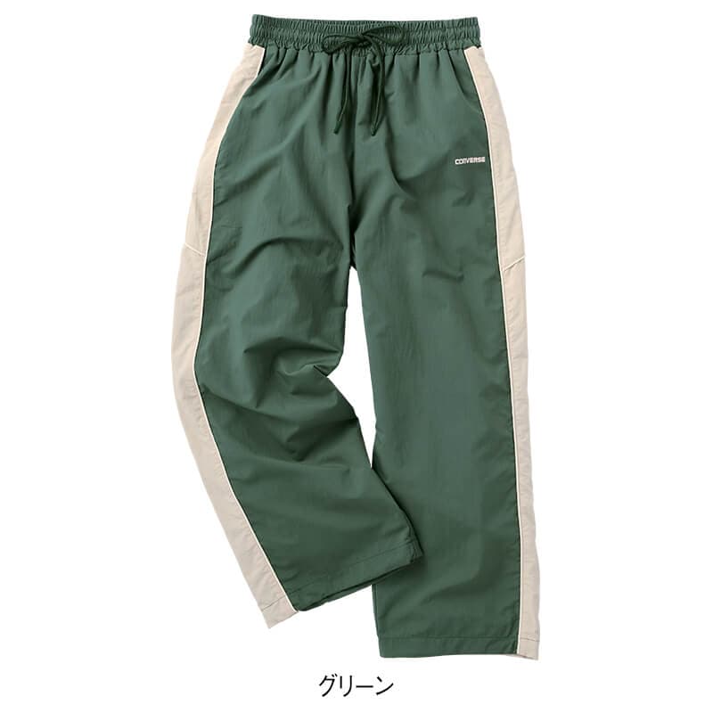 ＜CONVERSE＞ナイロンタスランパイピング使いワイドパンツ