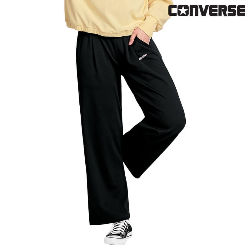 ＜CONVERSE＞ツヤ消しカノコワイドパンツ