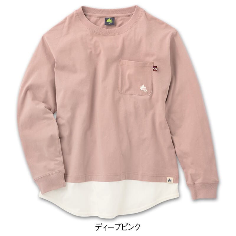 ＜LOGOS Park＞フェイクレイヤード長袖Tシャツ