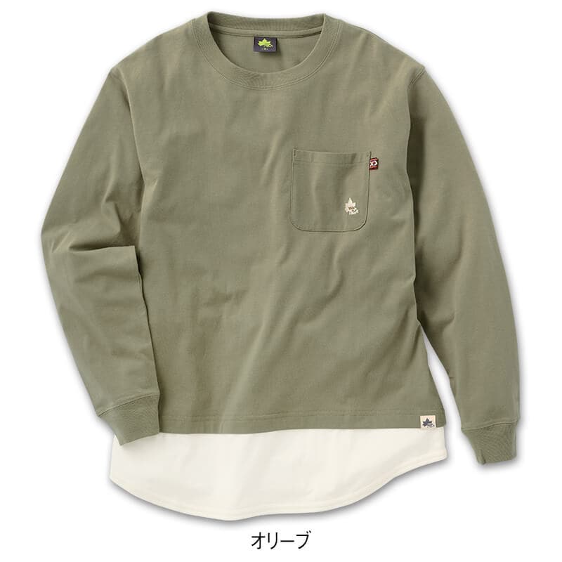 ＜LOGOS Park＞フェイクレイヤード長袖Tシャツ