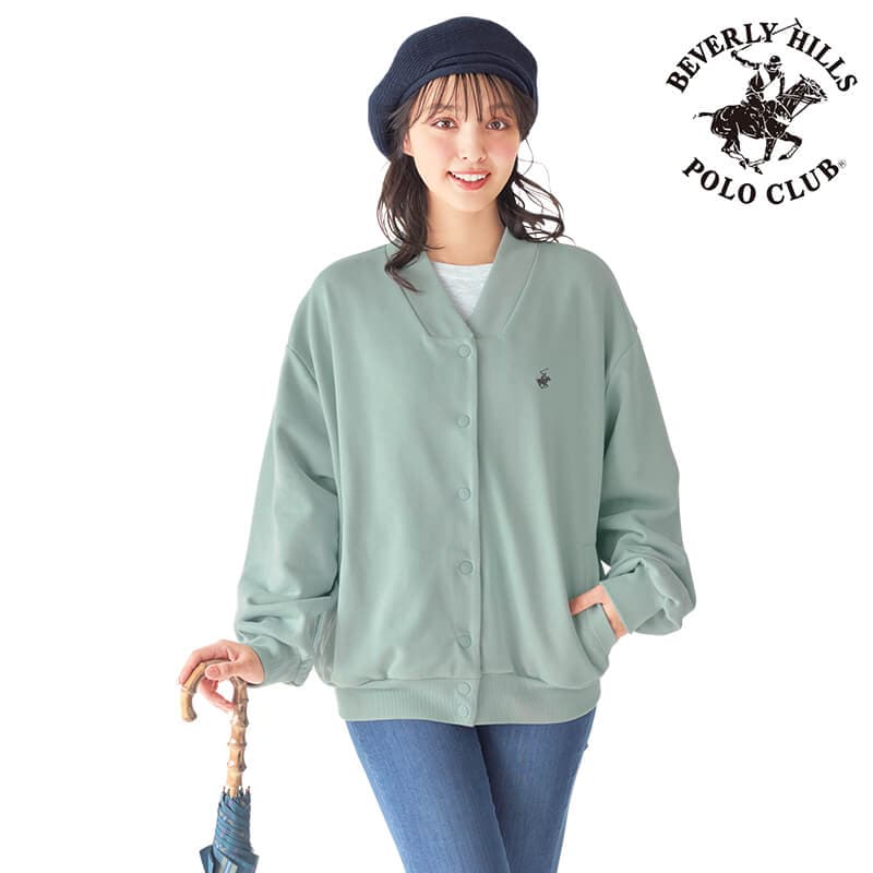 ＜BEVERLY HILLS POLO CLUB＞Vネックルーズカーディガン