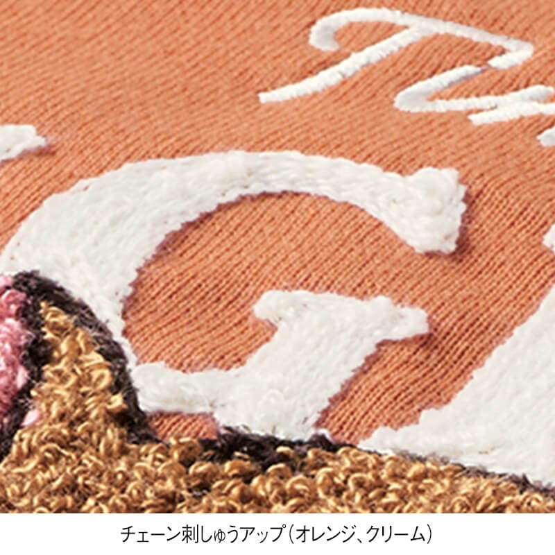 ＜TOM and JERRY＞さがら刺繍裏毛ワイドトレーナー