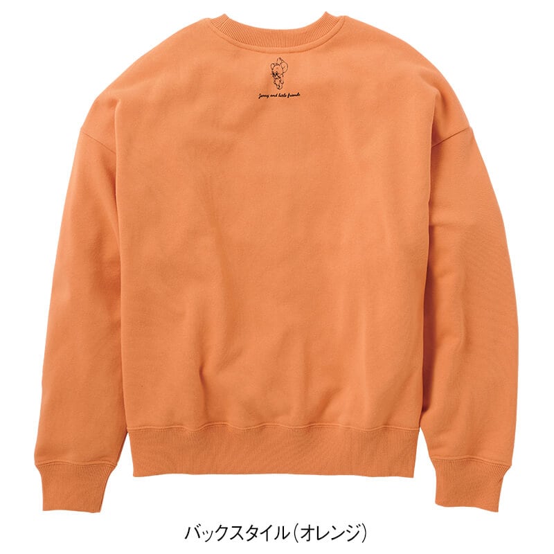＜TOM and JERRY＞さがら刺繍裏毛ワイドトレーナー