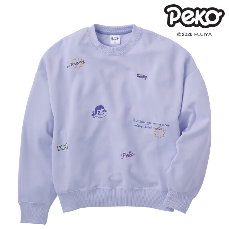 ＜Peko＞ポンチクルーネックワイドトレーナー