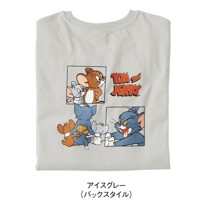 ＜TOM and JERRY＞天竺9分袖ビッグTシャツ