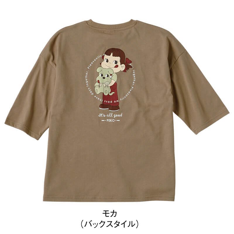 ＜Peko＞天竺7分袖ワイドTシャツ