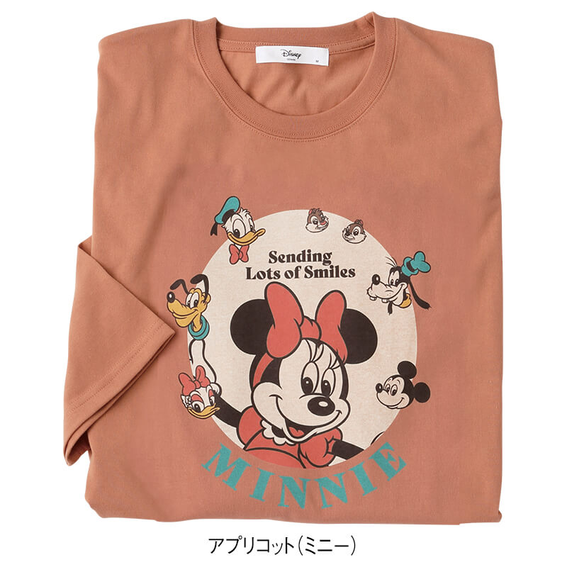 ＜ディズニー＞天竺7分袖ビッグTシャツ