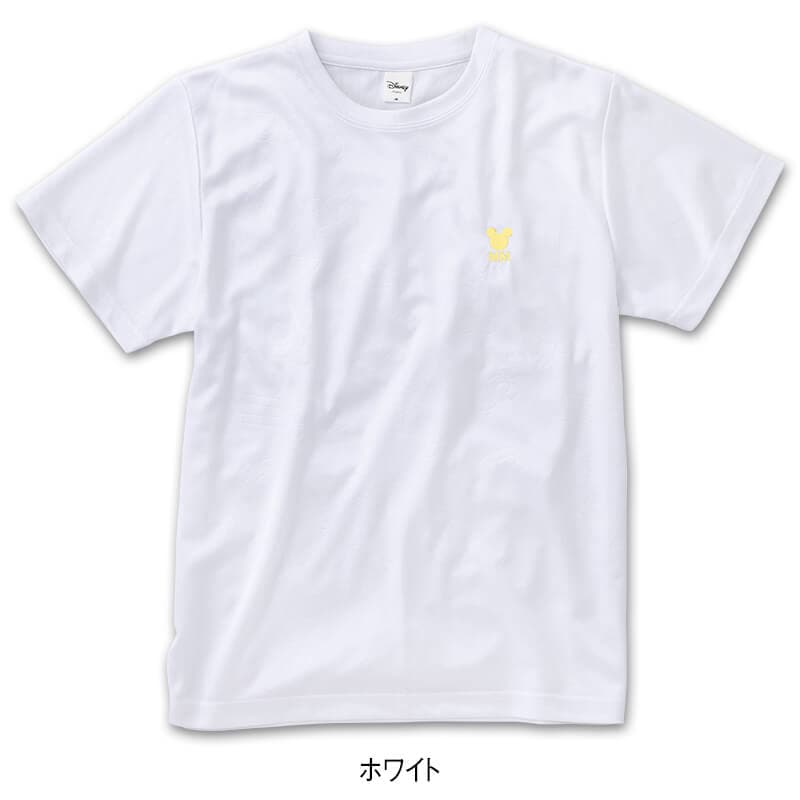＜ディズニー＞ドライ裏メッシュエンボス総柄Tシャツ