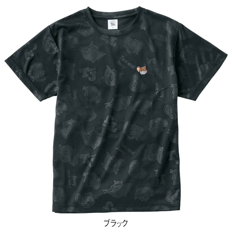 ＜TOM and JERRY＞ドライ裏メッシュエンボス総柄Tシャツ