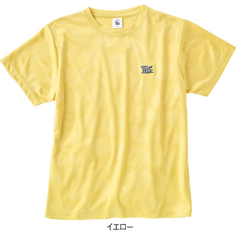 ＜TOM and JERRY＞ドライ裏メッシュエンボス総柄Tシャツ