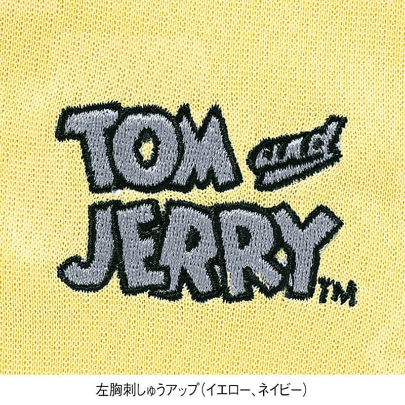 ＜TOM and JERRY＞ドライ裏メッシュエンボス総柄Tシャツ