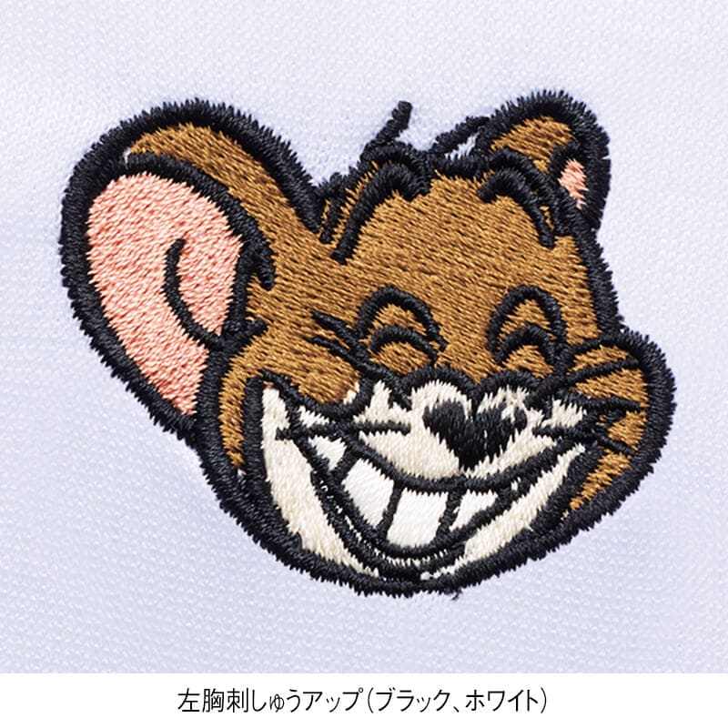 ＜TOM and JERRY＞ドライ裏メッシュエンボス総柄Tシャツ
