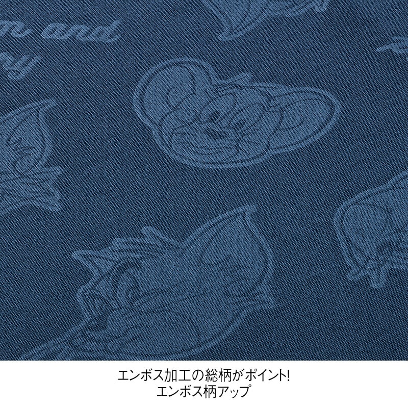 ＜TOM and JERRY＞ドライ裏メッシュエンボス総柄Tシャツ