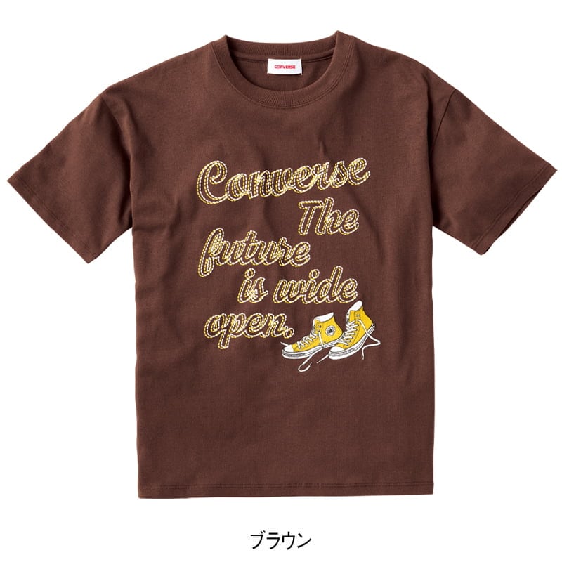 ＜CONVERSE＞ロゴ発泡シューズ刺繍Tシャツ