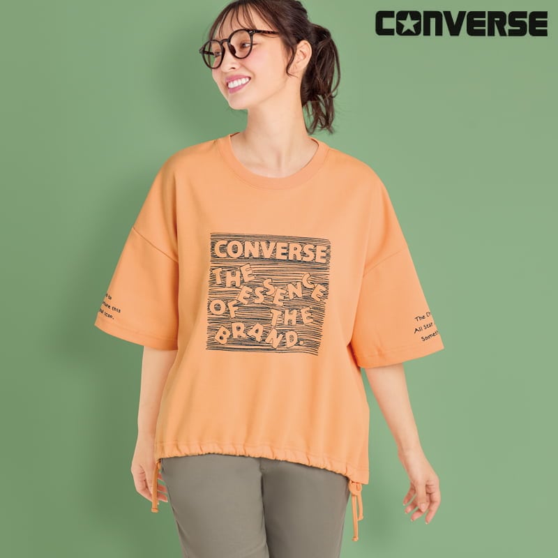 ＜CONVERSE＞プレーティングドロストルーズTシャツ