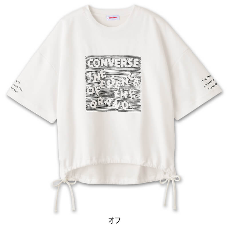 ＜CONVERSE＞プレーティングドロストルーズTシャツ
