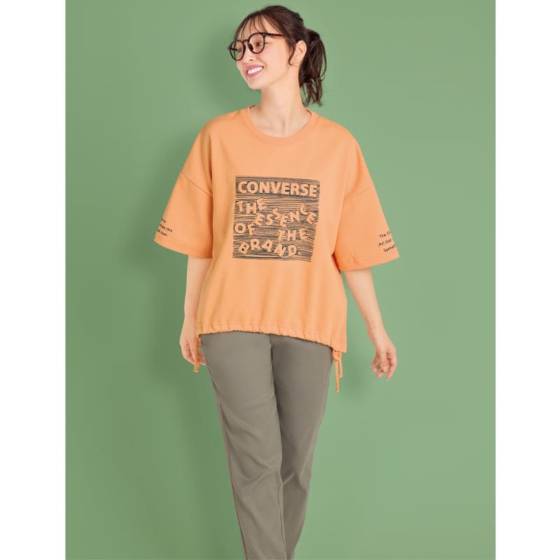 ＜CONVERSE＞プレーティングドロストルーズTシャツ